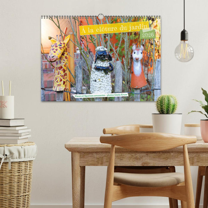 À la clôture du jardin (CALVENDO Calendrier mensuel 2026)