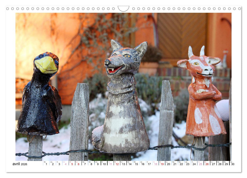 À la clôture du jardin (CALVENDO Calendrier mensuel 2026)