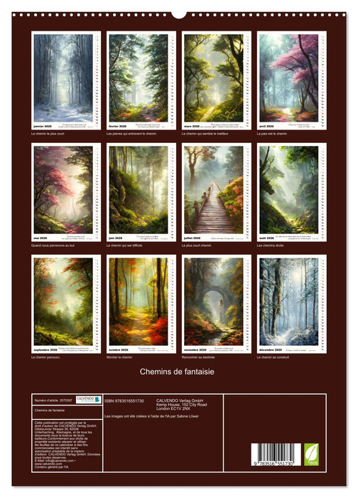Chemins de fantaisie (CALVENDO Calendrier supérieur 2026)