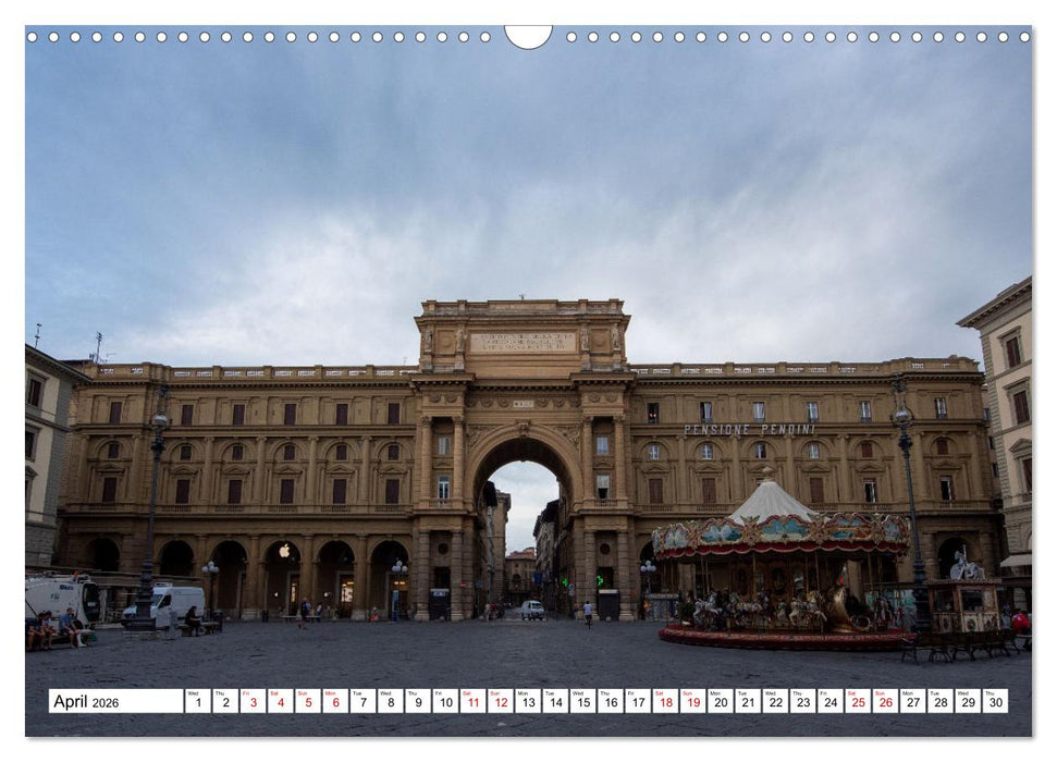 Tuscan cities on the road - Travel along the Florence-Pisa-Livorno freeway (CALVENDO Monthly Calendar 2026)