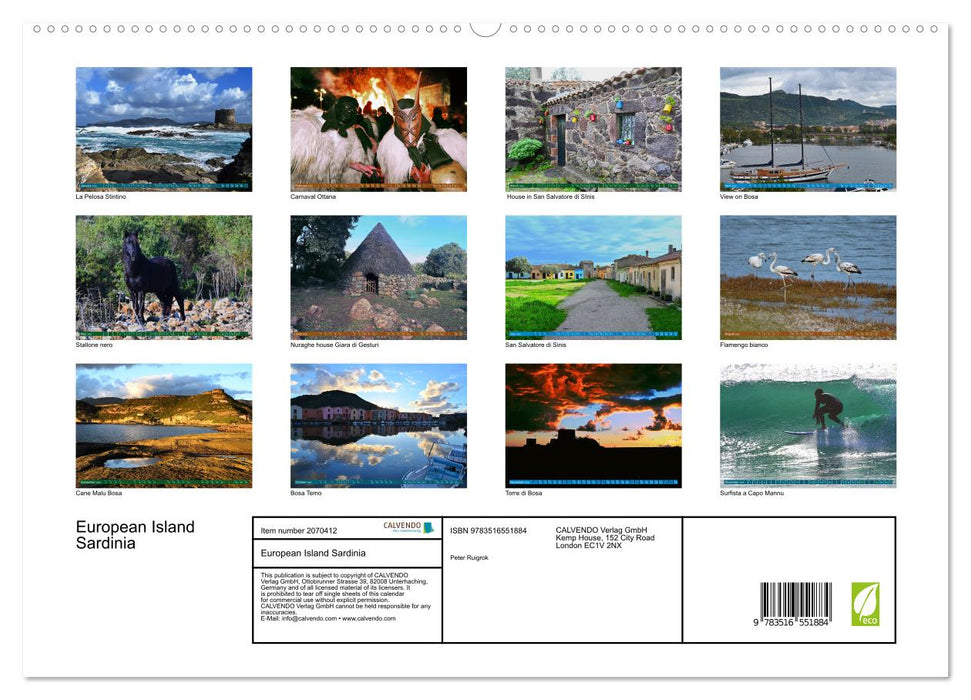 European Island Sardinia (CALVENDO Premium-Calendar 2026)