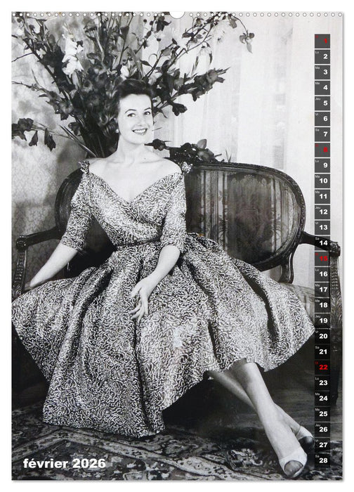 Deux mannequins des années 1950 - Les jumelles Thea et Helga (CALVENDO Calendrier mensuel 2026)