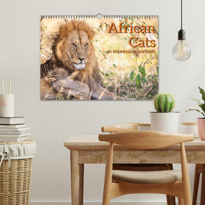 African Cats in impressive portraits (CALVENDO Monthly Calendar 2026)
