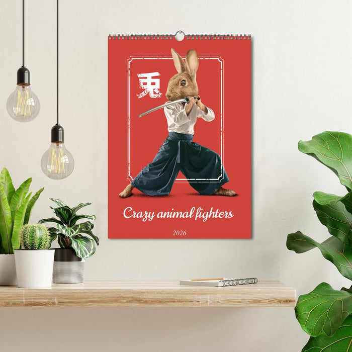 Crazy animal fighters (CALVENDO Monthly Calendar 2026)