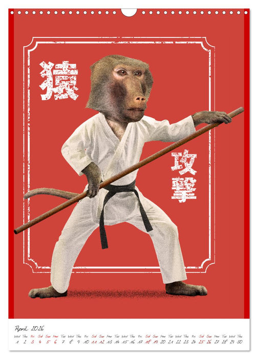 Crazy animal fighters (CALVENDO Monthly Calendar 2026)