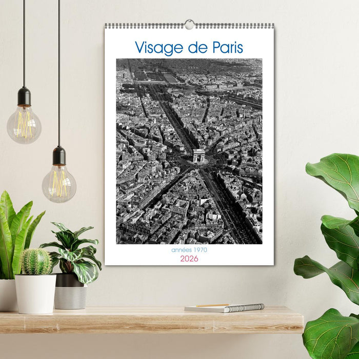 Visage de Paris, années 1970 (CALVENDO Calendrier mensuel 2026)
