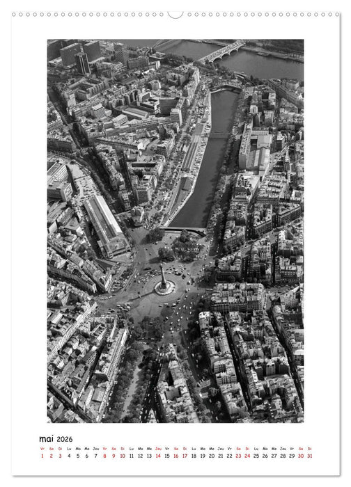 Visage de Paris, années 1970 (CALVENDO Calendrier mensuel 2026)