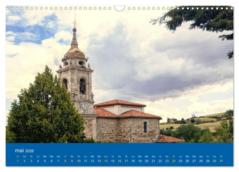 Lieux de culte vers Compostelle (CALVENDO Calendrier mensuel 2026)