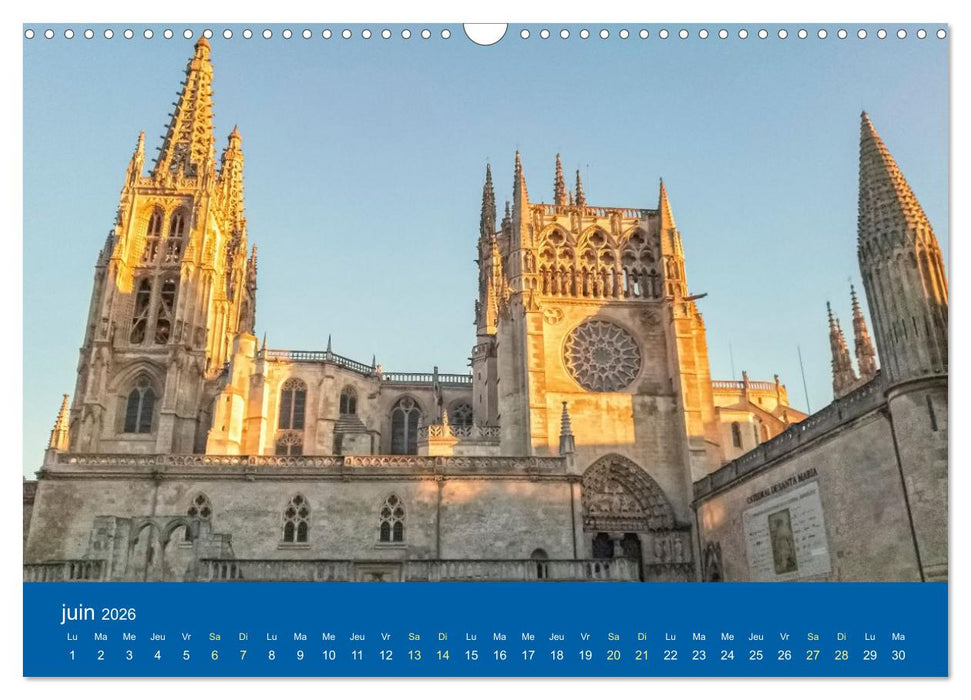 Lieux de culte vers Compostelle (CALVENDO Calendrier mensuel 2026)