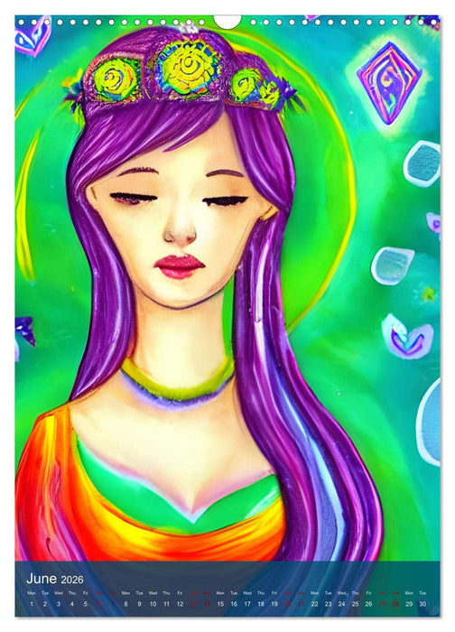 Goddesses - Digital Artwork (CALVENDO Monthly Calendar 2026)