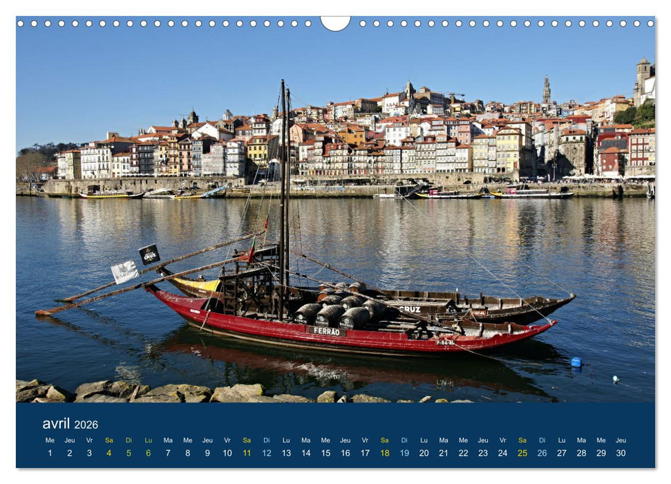 Un voyage à travers le Portugal (CALVENDO Calendrier mensuel 2026)