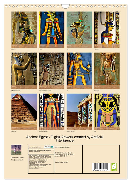 Ancient Egypt - Digital Artwork created by Artificial Intelligence (CALVENDO Monthly Calendar 2026)