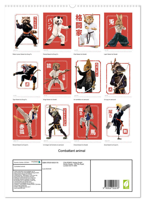Combattant animal (CALVENDO Calendrier supérieur 2026)