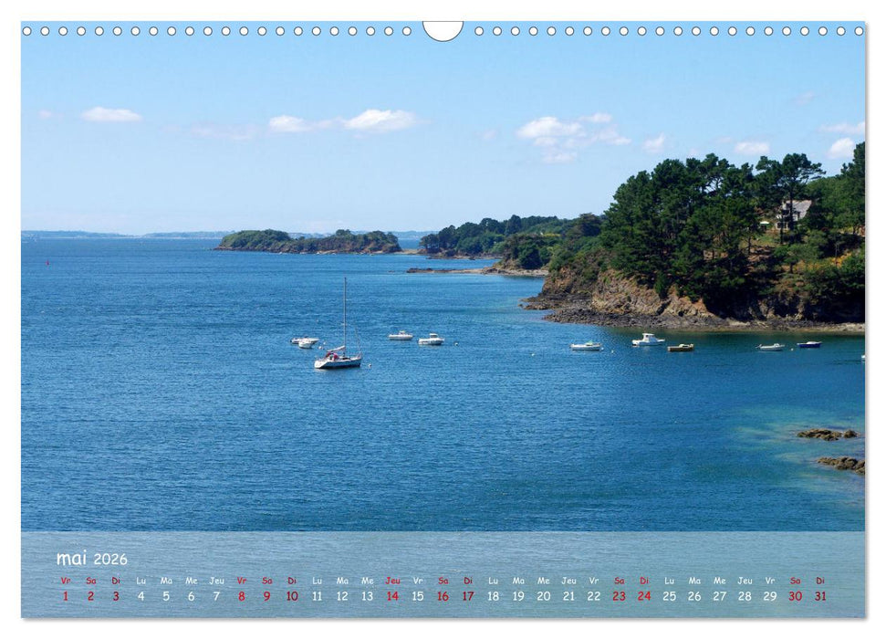 BRETAGNE La beauté du Finistère (CALVENDO Calendrier mensuel 2026)