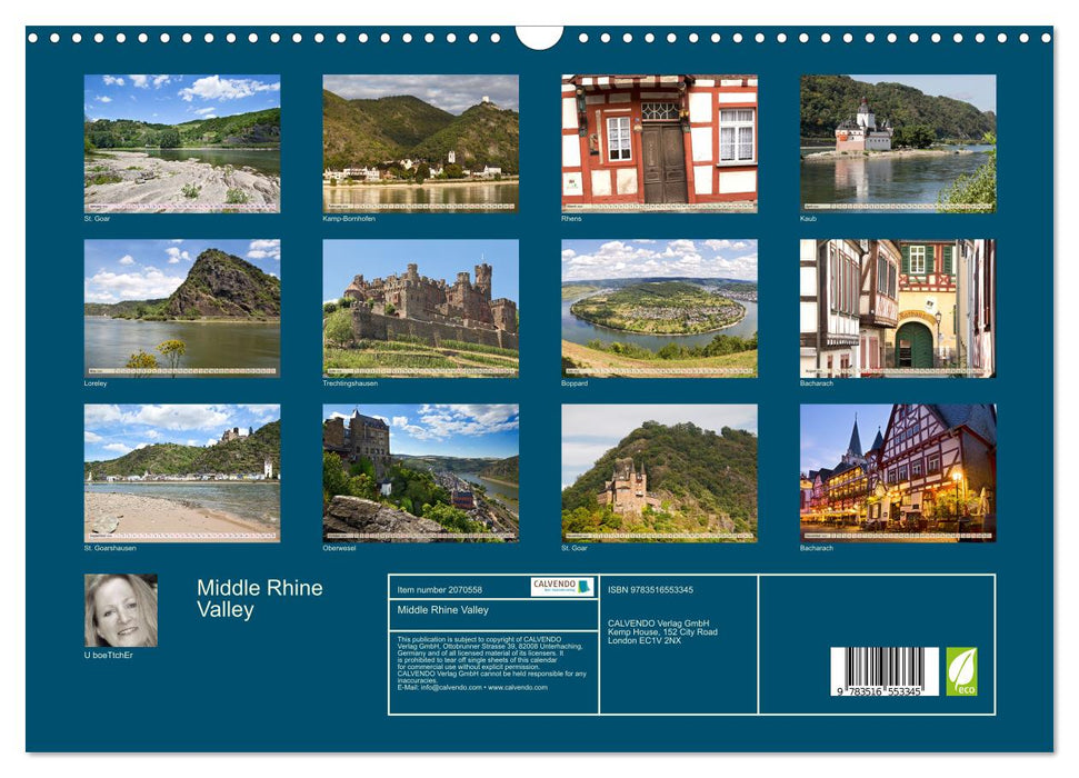 Middle Rhine Valley (CALVENDO Monthly Calendar 2026)