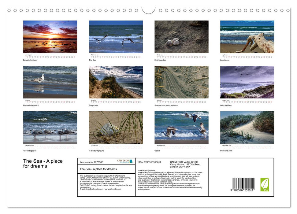 The Sea - A place for dreams (CALVENDO Monthly Calendar 2026)