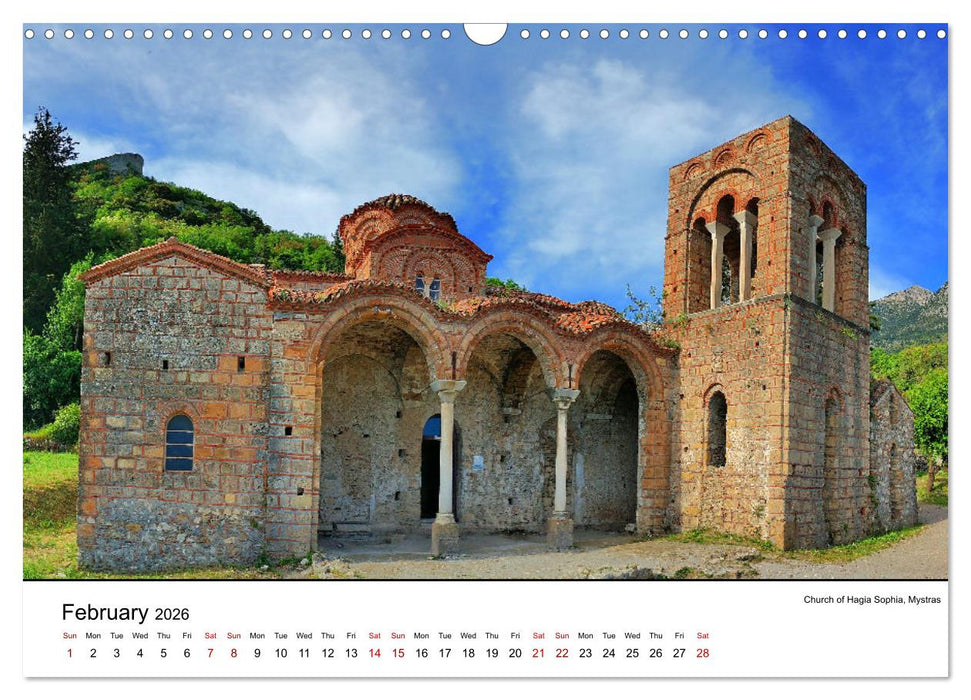 Highlights from the favourite land of the gods - Greece in twelve pictures (CALVENDO Monthly Calendar 2026)