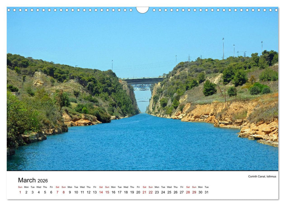 Highlights from the favourite land of the gods - Greece in twelve pictures (CALVENDO Monthly Calendar 2026)