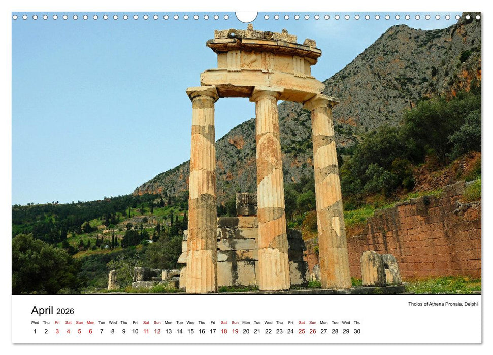 Highlights from the favourite land of the gods - Greece in twelve pictures (CALVENDO Monthly Calendar 2026)