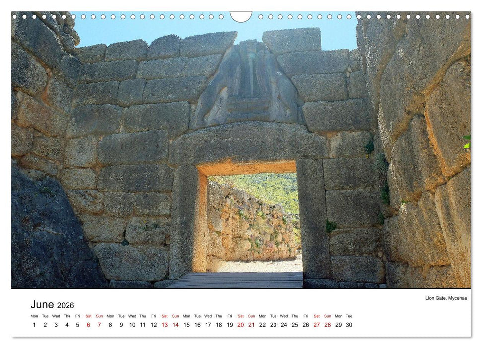 Highlights from the favourite land of the gods - Greece in twelve pictures (CALVENDO Monthly Calendar 2026)