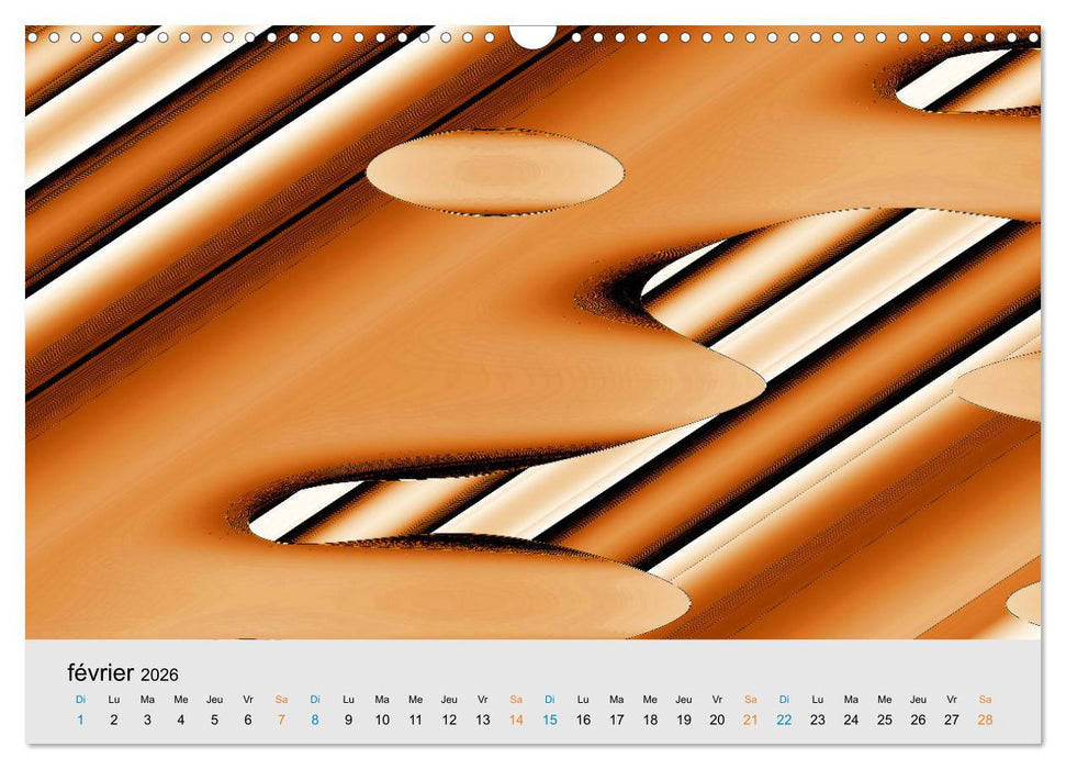 Couleurs et abstraction (CALVENDO Calendrier mensuel 2026)