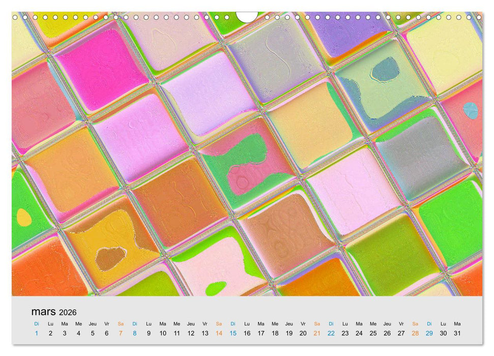 Couleurs et abstraction (CALVENDO Calendrier mensuel 2026)