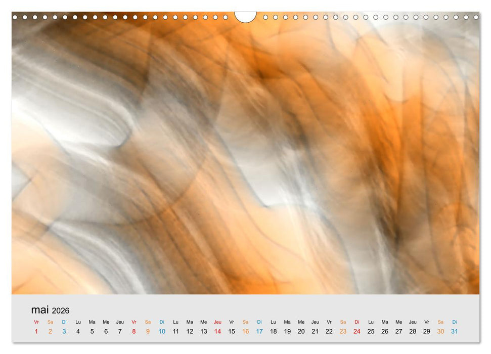 Couleurs et abstraction (CALVENDO Calendrier mensuel 2026)