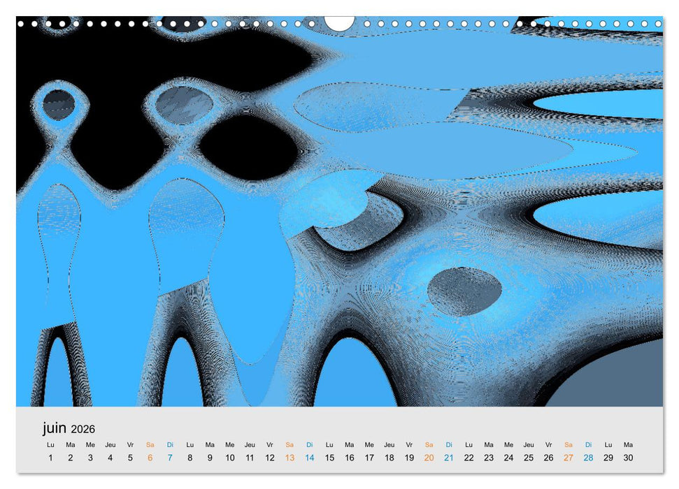Couleurs et abstraction (CALVENDO Calendrier mensuel 2026)
