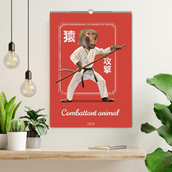 Combattant animal (CALVENDO Calendrier mensuel 2026)