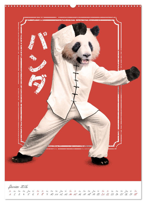 Combattant animal (CALVENDO Calendrier mensuel 2026)