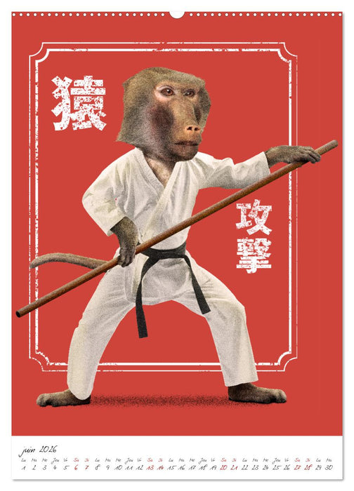 Combattant animal (CALVENDO Calendrier mensuel 2026)