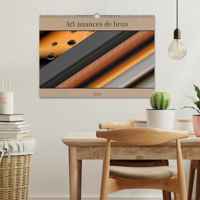 Art nuances de brun (CALVENDO Calendrier mensuel 2026)