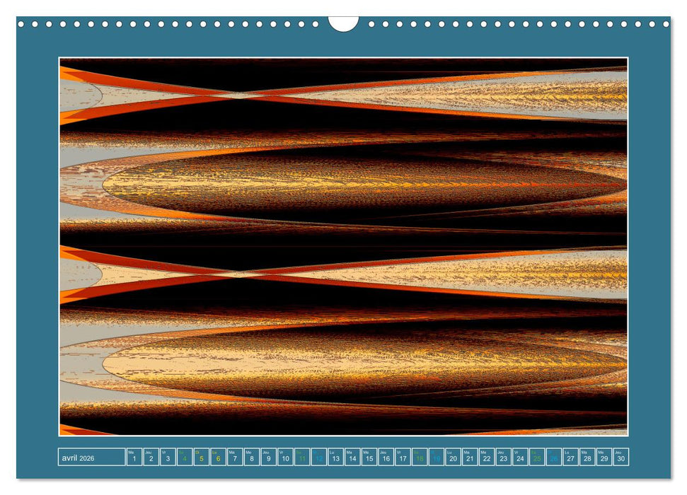 Art abstrait pigmenté (CALVENDO Calendrier mensuel 2026)