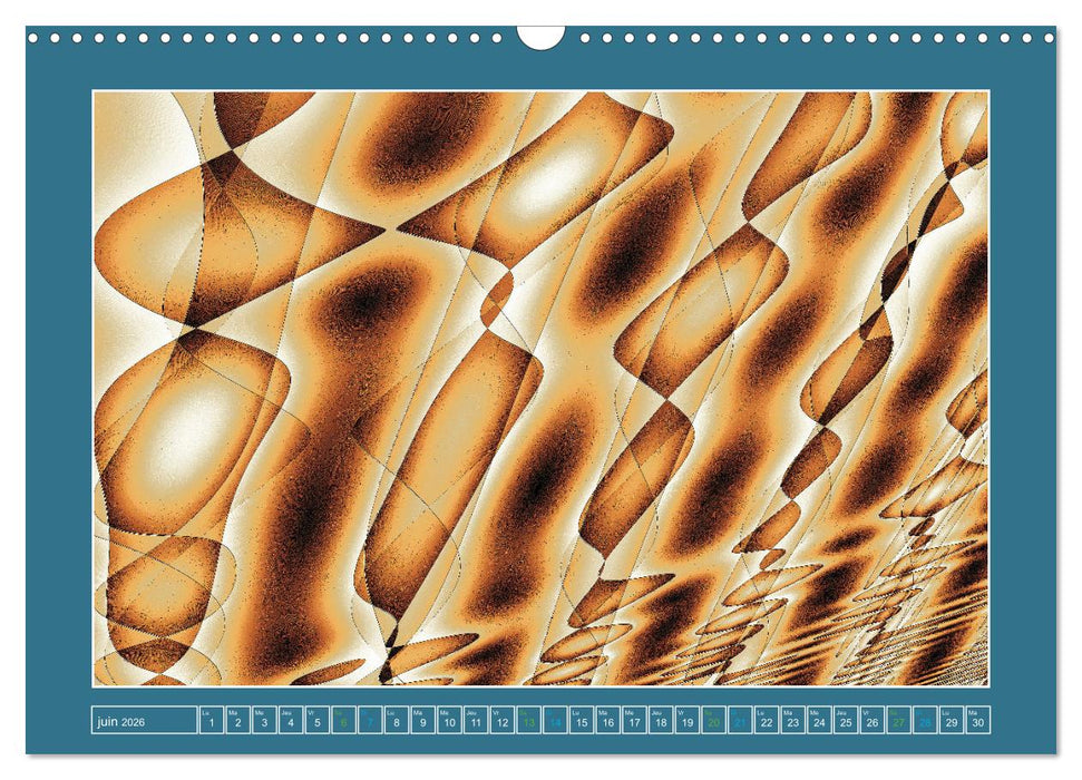 Art abstrait pigmenté (CALVENDO Calendrier mensuel 2026)