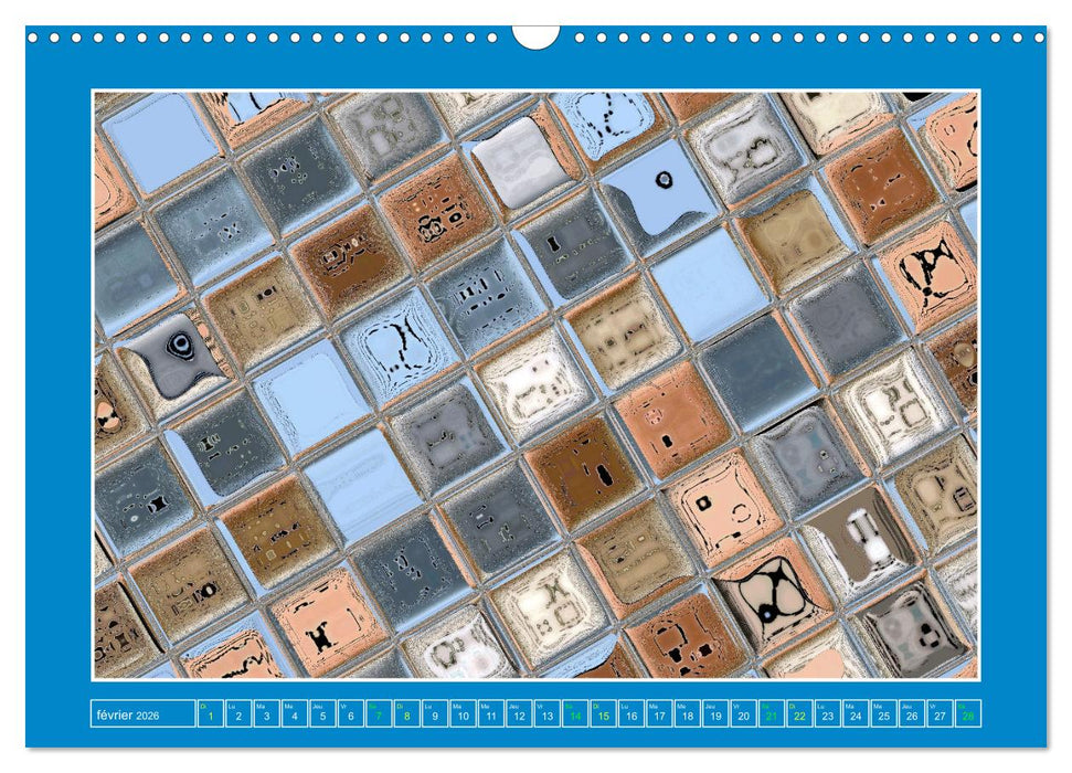 Art abstrait et contemporain (CALVENDO Calendrier mensuel 2026)