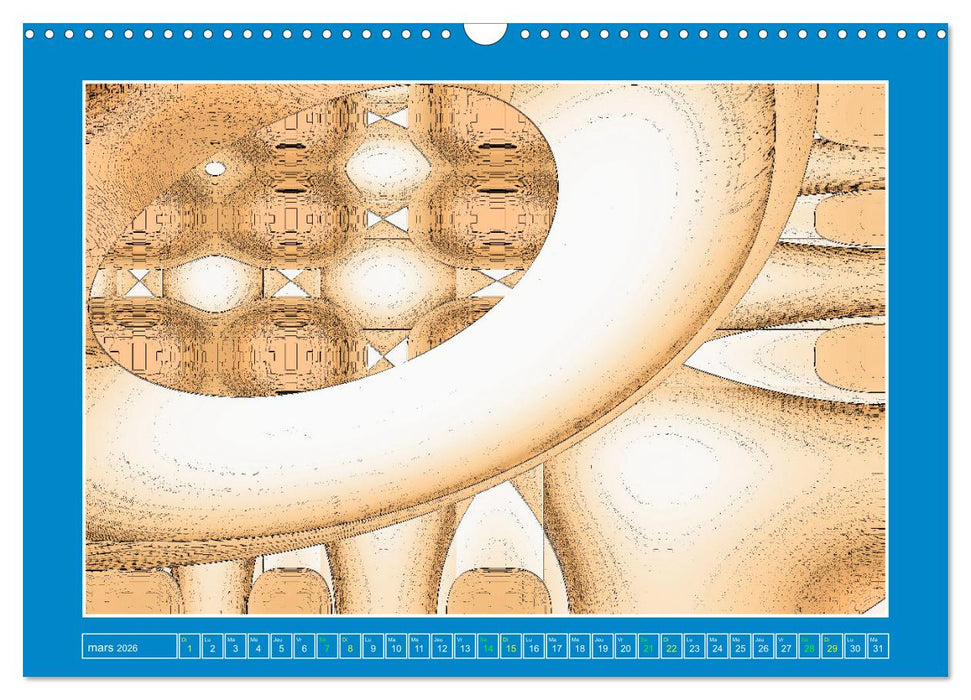 Art abstrait et contemporain (CALVENDO Calendrier mensuel 2026)