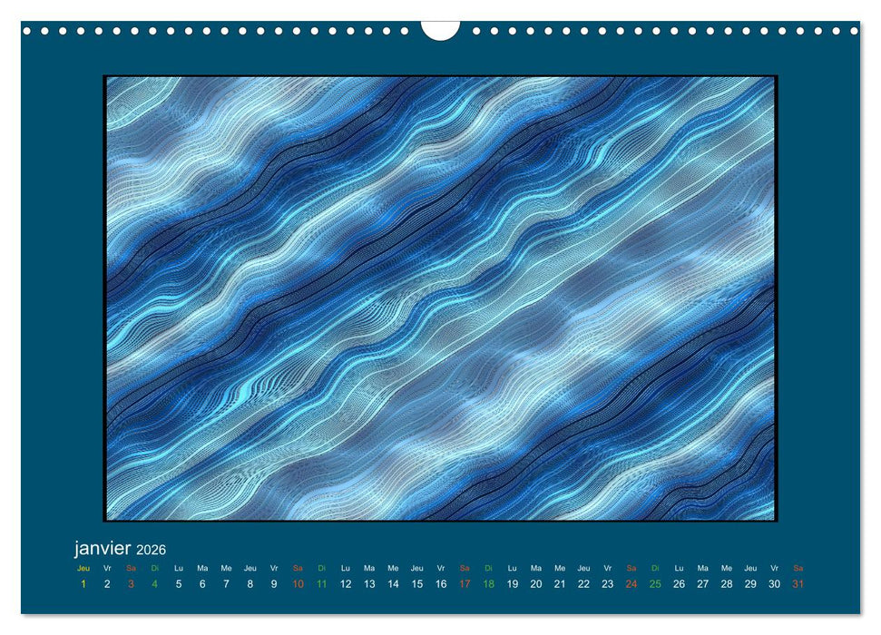 L'âme sauvage de l'abstrait (CALVENDO Calendrier mensuel 2026)