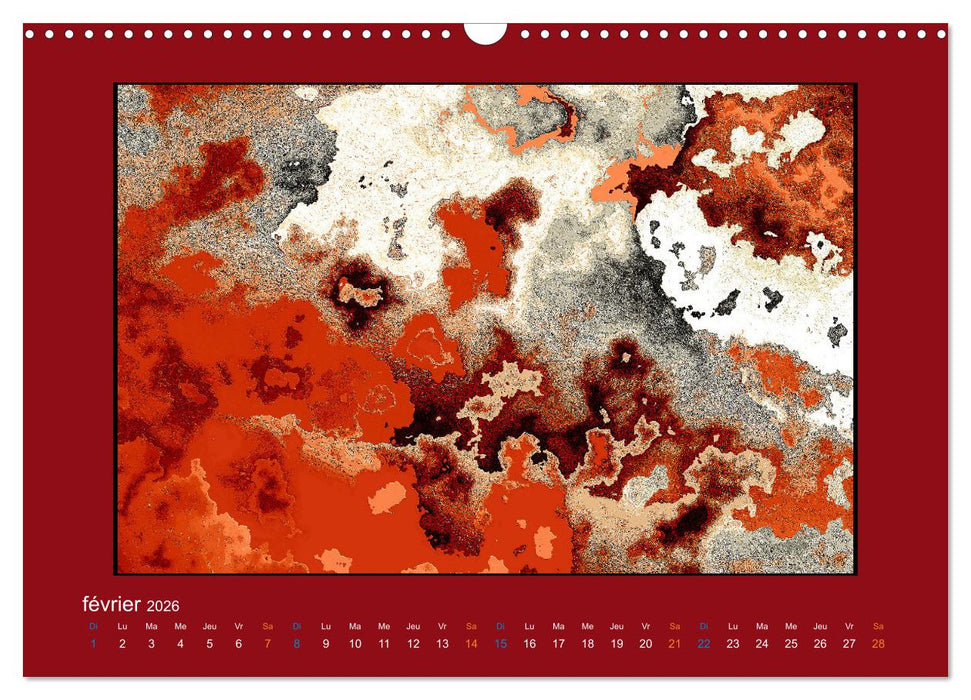 L'âme sauvage de l'abstrait (CALVENDO Calendrier mensuel 2026)