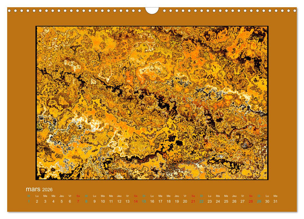 L'âme sauvage de l'abstrait (CALVENDO Calendrier mensuel 2026)