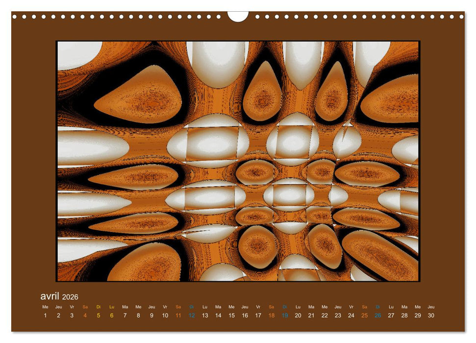 L'âme sauvage de l'abstrait (CALVENDO Calendrier mensuel 2026)