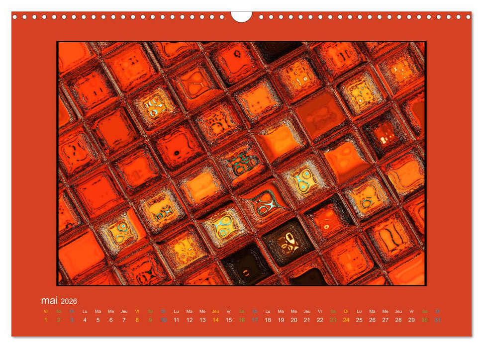 L'âme sauvage de l'abstrait (CALVENDO Calendrier mensuel 2026)