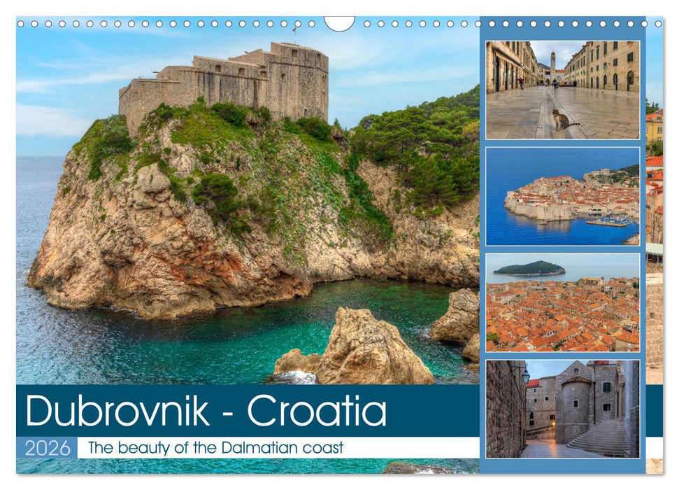 Dubrovnik - Croatia The beauty of the Dalmatian coast (CALVENDO Monthly Calendar 2026)