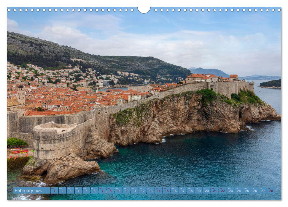 Dubrovnik - Croatia The beauty of the Dalmatian coast (CALVENDO Monthly Calendar 2026)