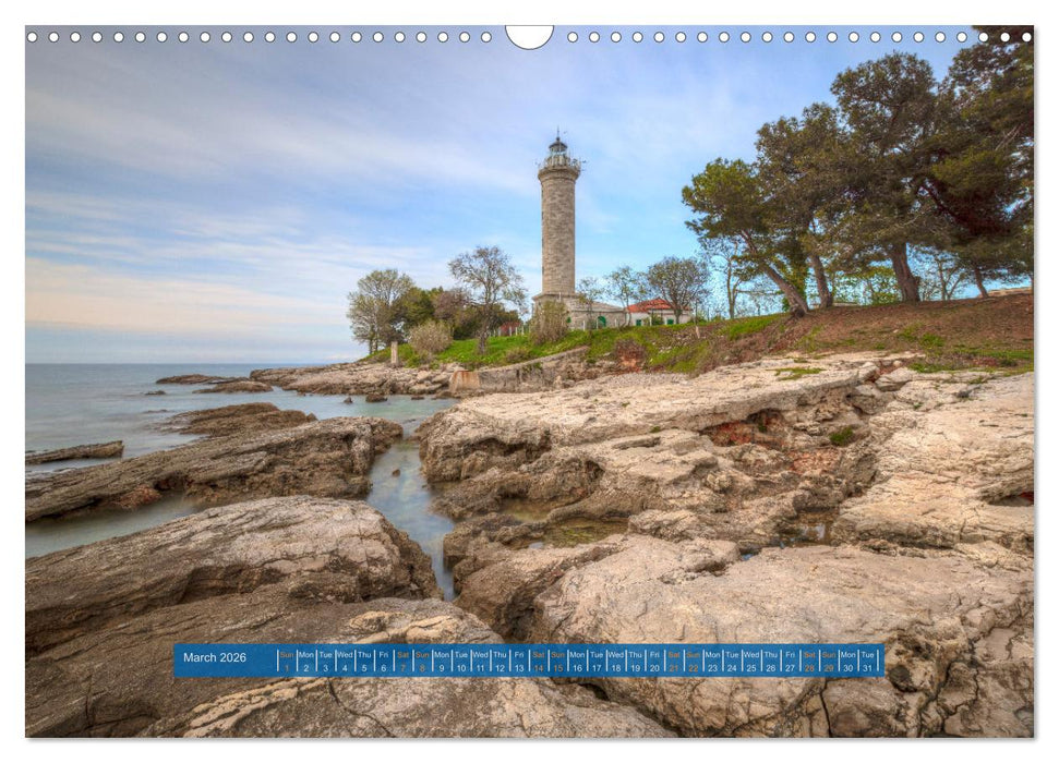 Istria - Croatia The green oasis of the northern Adriatic. (CALVENDO Monthly Calendar 2026)