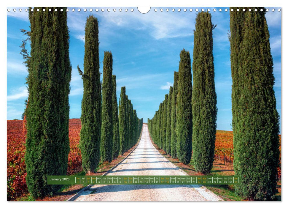 Umbria The green heart of Italy (CALVENDO Monthly Calendar 2026)