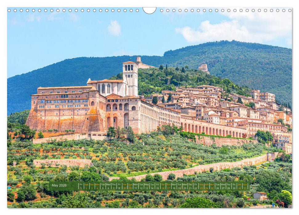 Umbria The green heart of Italy (CALVENDO Monthly Calendar 2026)
