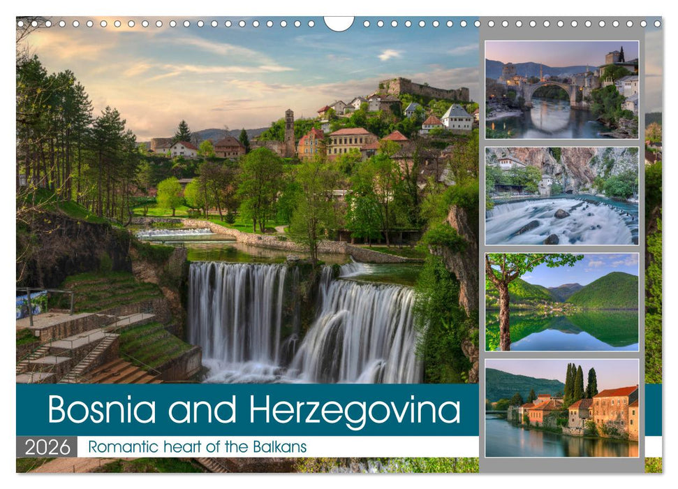 Bosnia and Herzegovina Romantic heart of the Balkans (CALVENDO Monthly Calendar 2026)