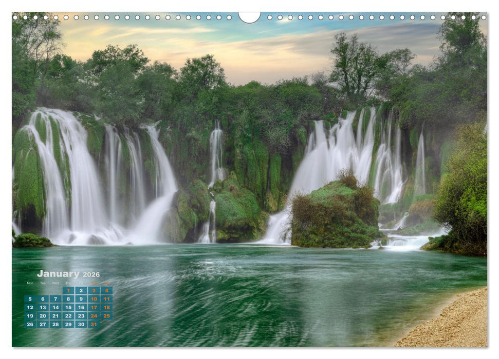 Bosnia and Herzegovina Romantic heart of the Balkans (CALVENDO Monthly Calendar 2026)