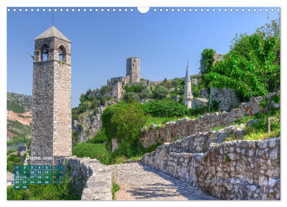Bosnia and Herzegovina Romantic heart of the Balkans (CALVENDO Monthly Calendar 2026)