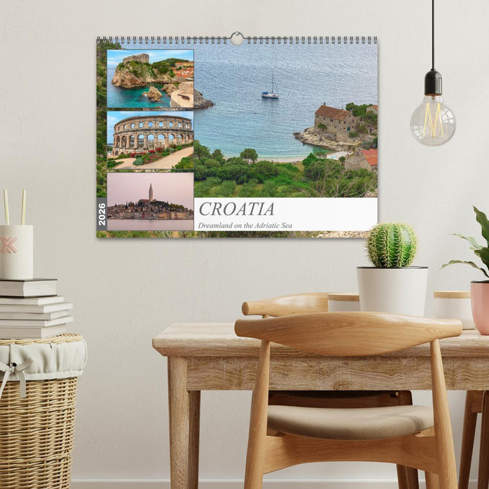 Croatia Dreamland on the Adriatic Sea (CALVENDO Monthly Calendar 2026)